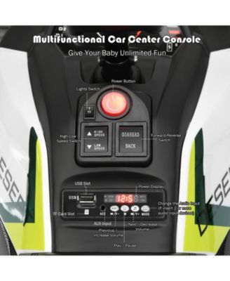 12 V Kids Electric 4-Wheeler ATV Quad with MP3 and LED Lights-White