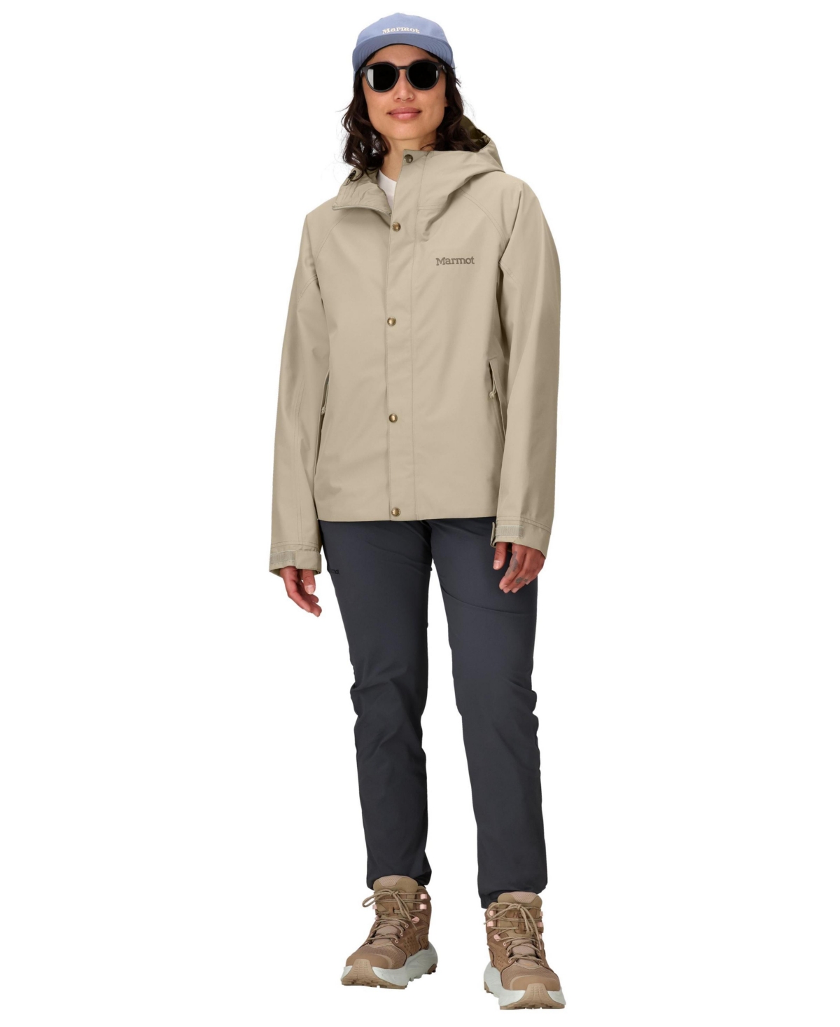 Marmot Women's Cascade Hooded Waterproof Jacket In Gray