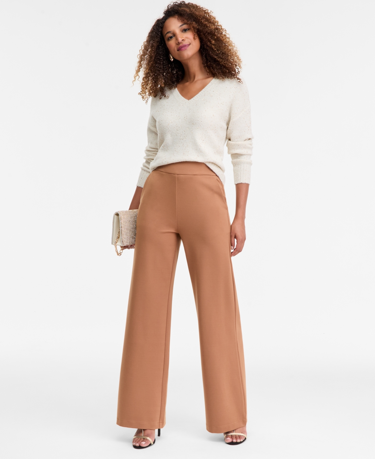 I.n.c. International Concepts Women's High-Rise Wide-Leg Pants, Macy's Exclusive