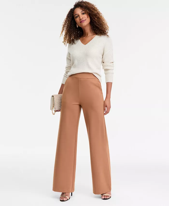Women's Wide-Leg Ponte Pants - thumbnail 8