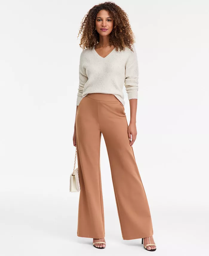 Women's Wide-Leg Ponte Pants - thumbnail 6