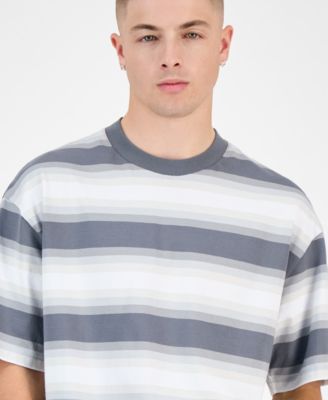 Men's Cotton Nisote Short-Sleeve Striped Crewneck T-Shirt