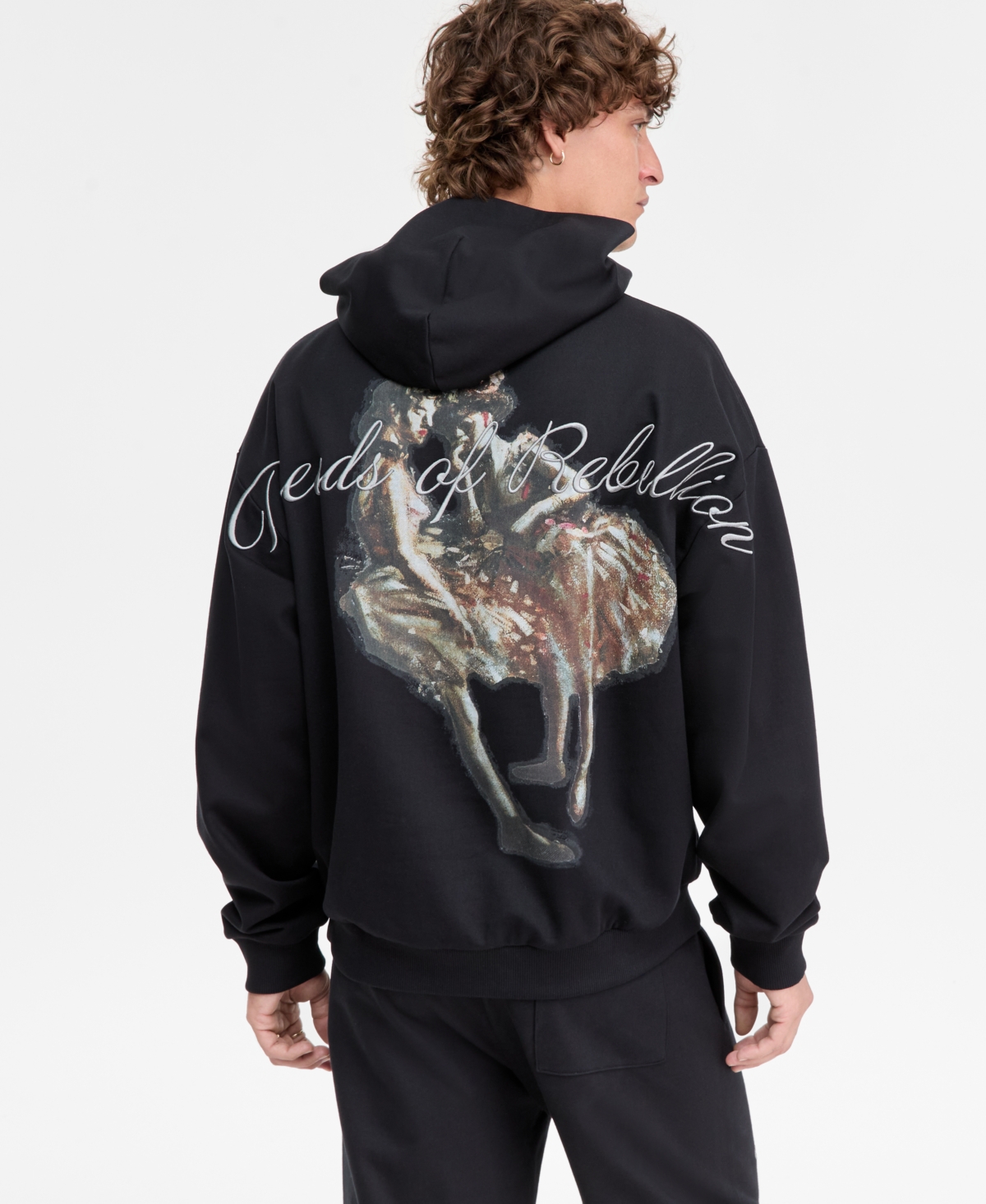 Hugo Boss Men's Dabilano Oversized Long-Sleeve Graphic Hoodie