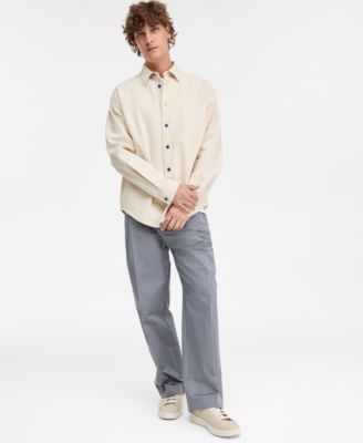 Men's Cotton Ebino Button-Front Shirt Jacket