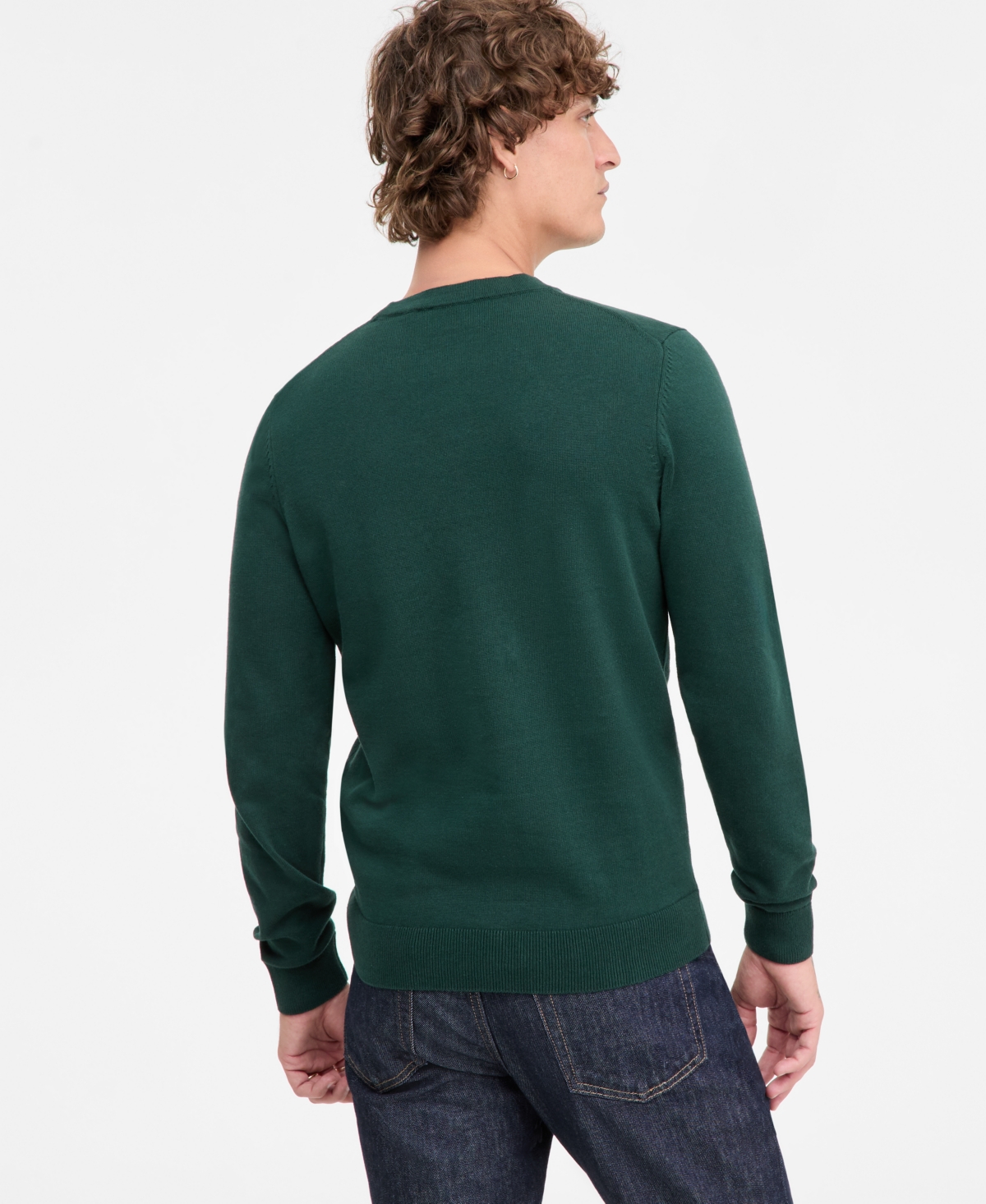 Hugo Boss Men's Cotton San Cassius Long-Sleeve Crewneck Sweater
