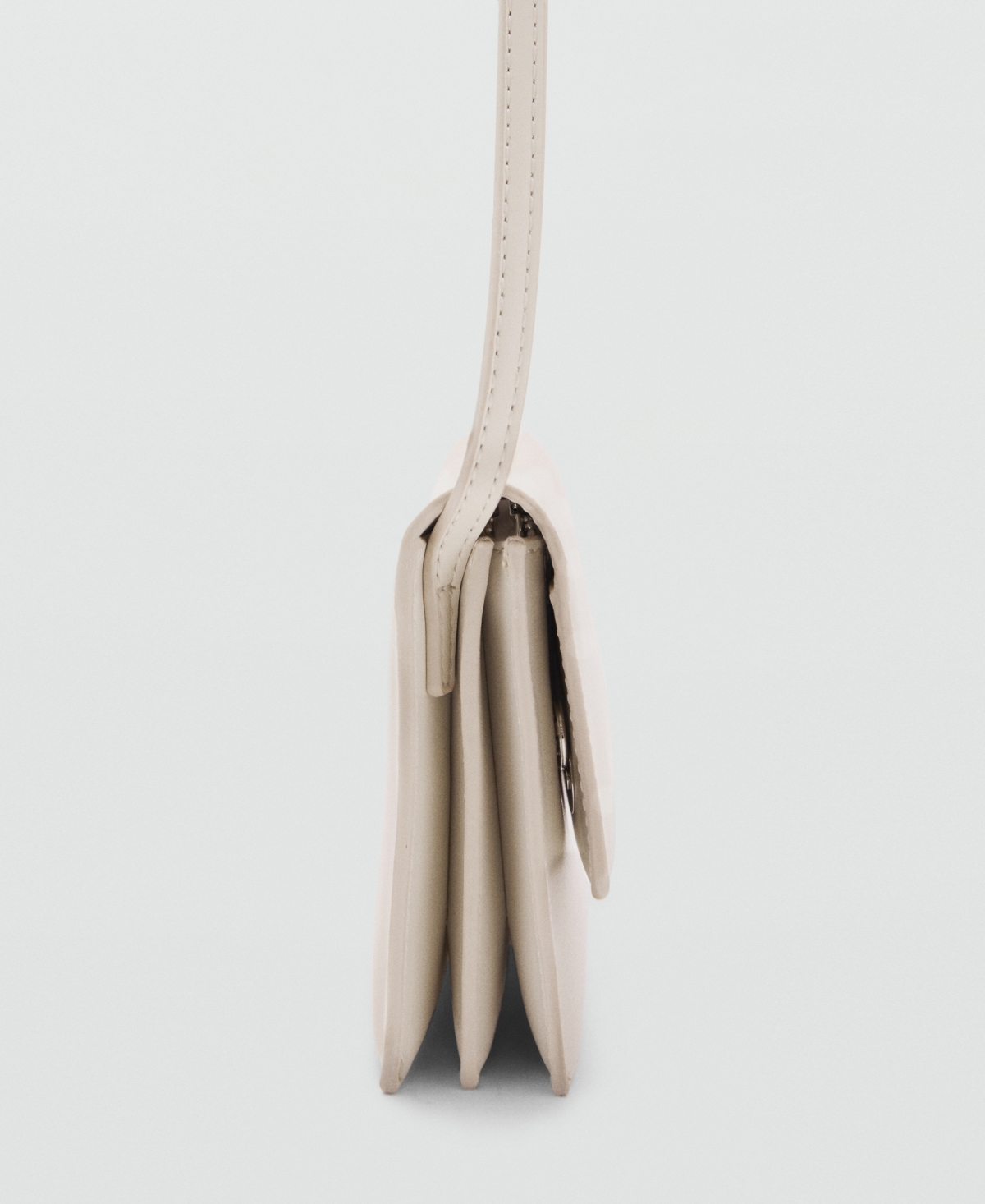 Mango Women's Flap Crossbody Bag In White