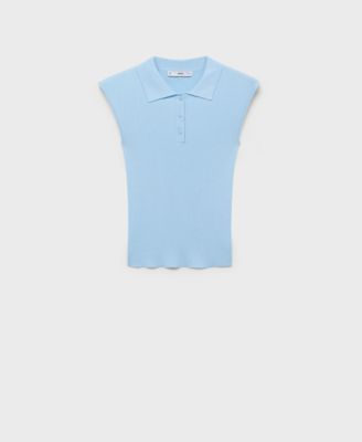 Women's Polo-Neck Knitted Top