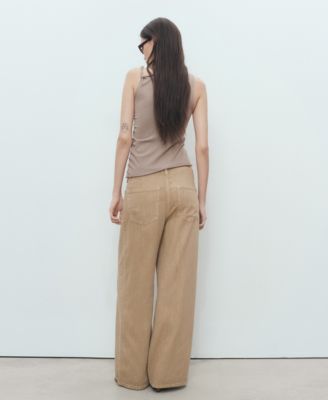 Women's Strappy Asymmetrical Knitted Top