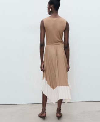 Women's Combined Pleated Dress