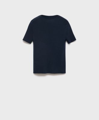 Women's Short-Sleeved Fine-Knit Sweater