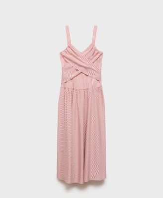 Women's Striped Wrap Dress