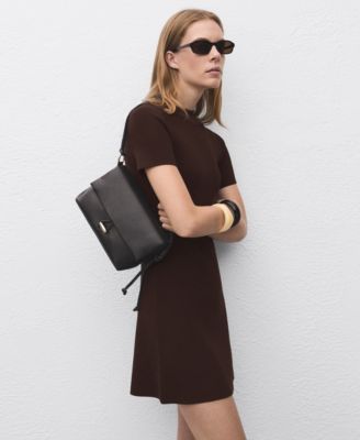 Women's Perkins-Neck Knitted Dress