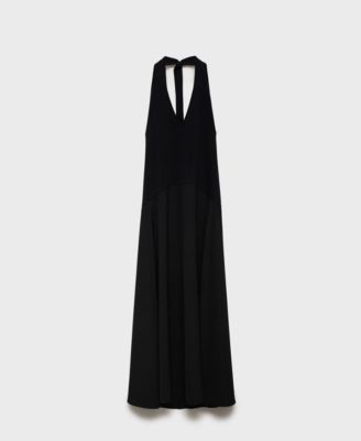 MANGO - Women's Halter-Neck Combo Dress