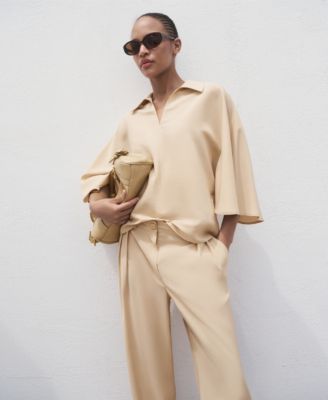 Women's Straight-Fit Pleated Pants