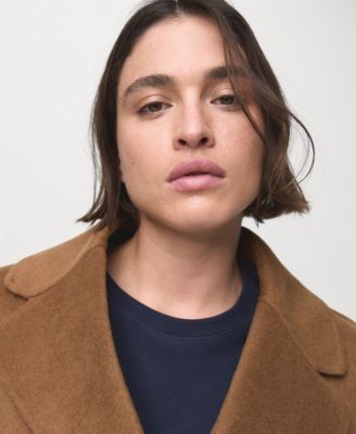 Women's Handmade Belt Wool Coat