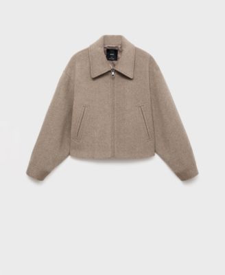 MANGO - Women's Wool Bomber Jacket