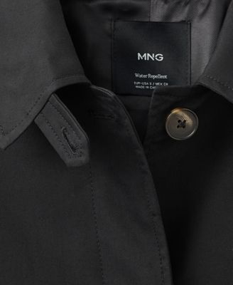 Women's Epaulettes Detail Short Oversized Trench Coat