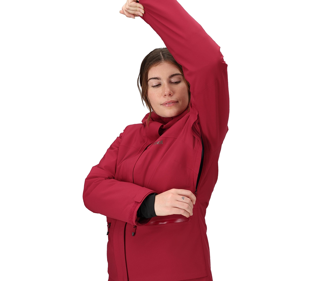 Marmot Women's Insulated Refuge Ski Jacket In Red
