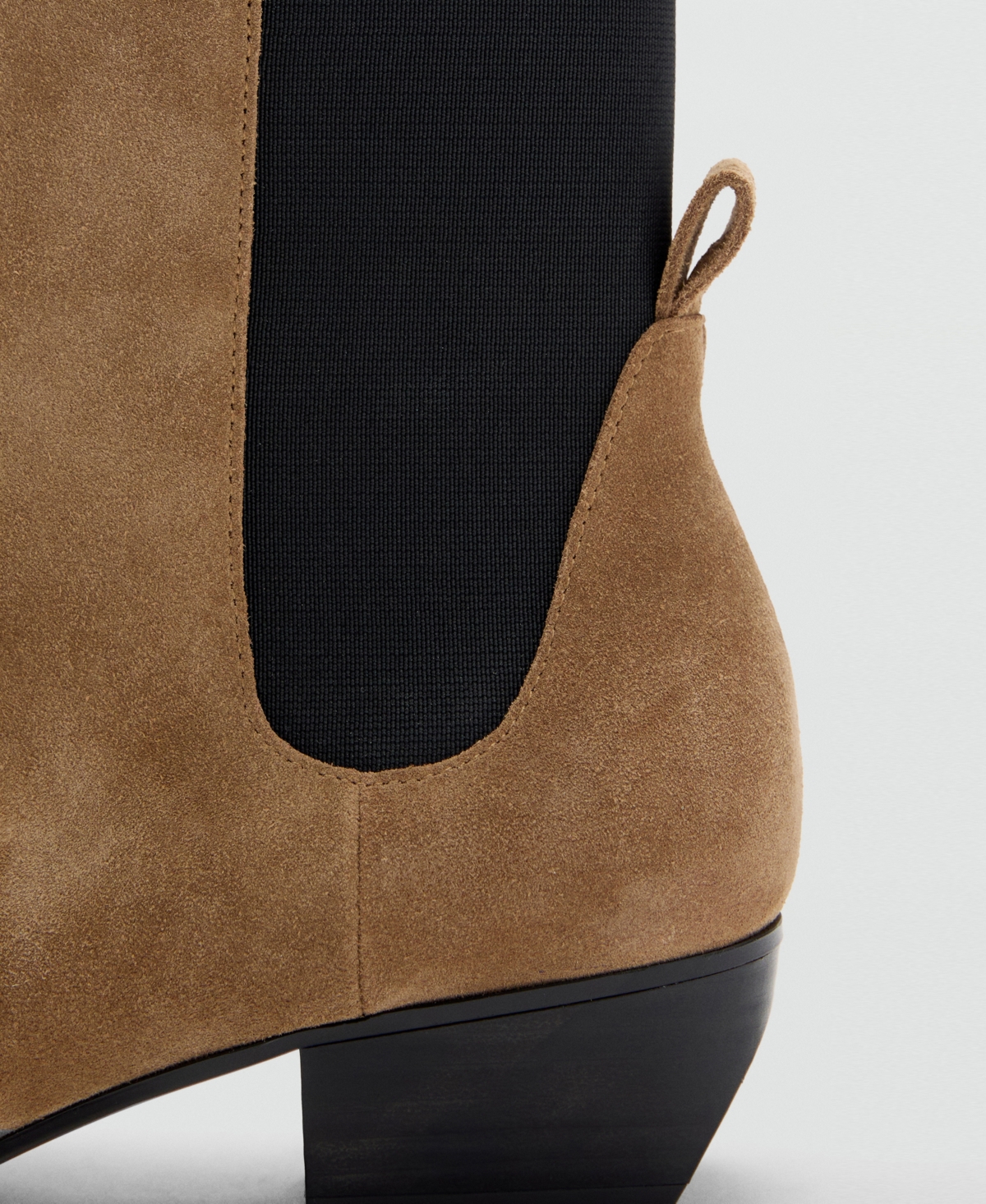Mango Square Toe Bootie In Brown