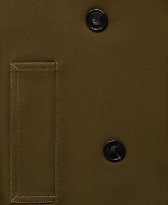 Women's Oversized Short Double-Breasted Trench Coat