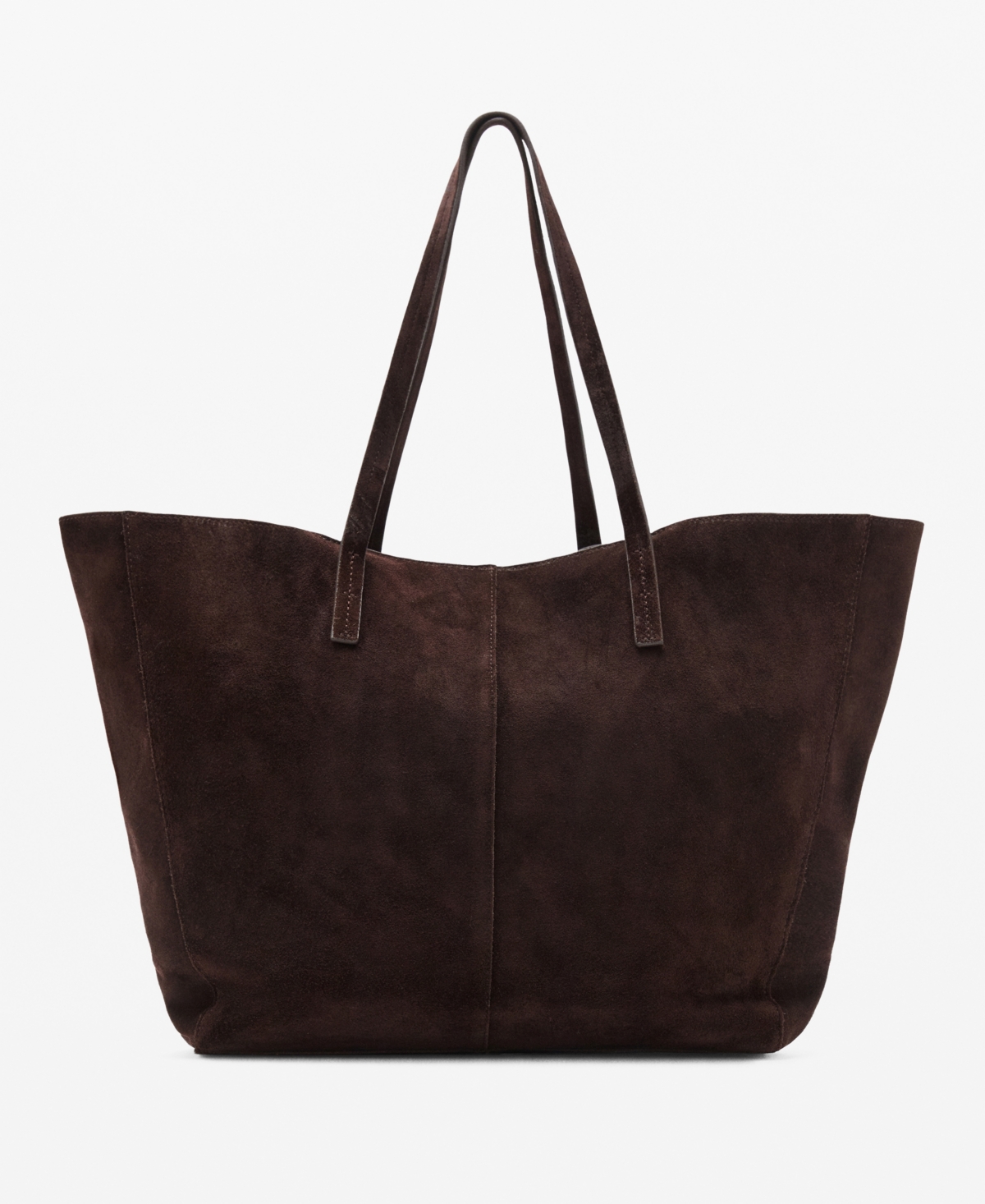Mango Women's Suede Leather Shopper Bag