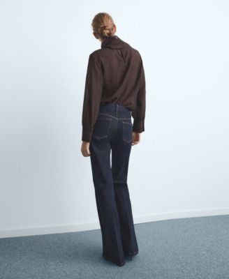 Women's Violet Flared High-Rise Jeans