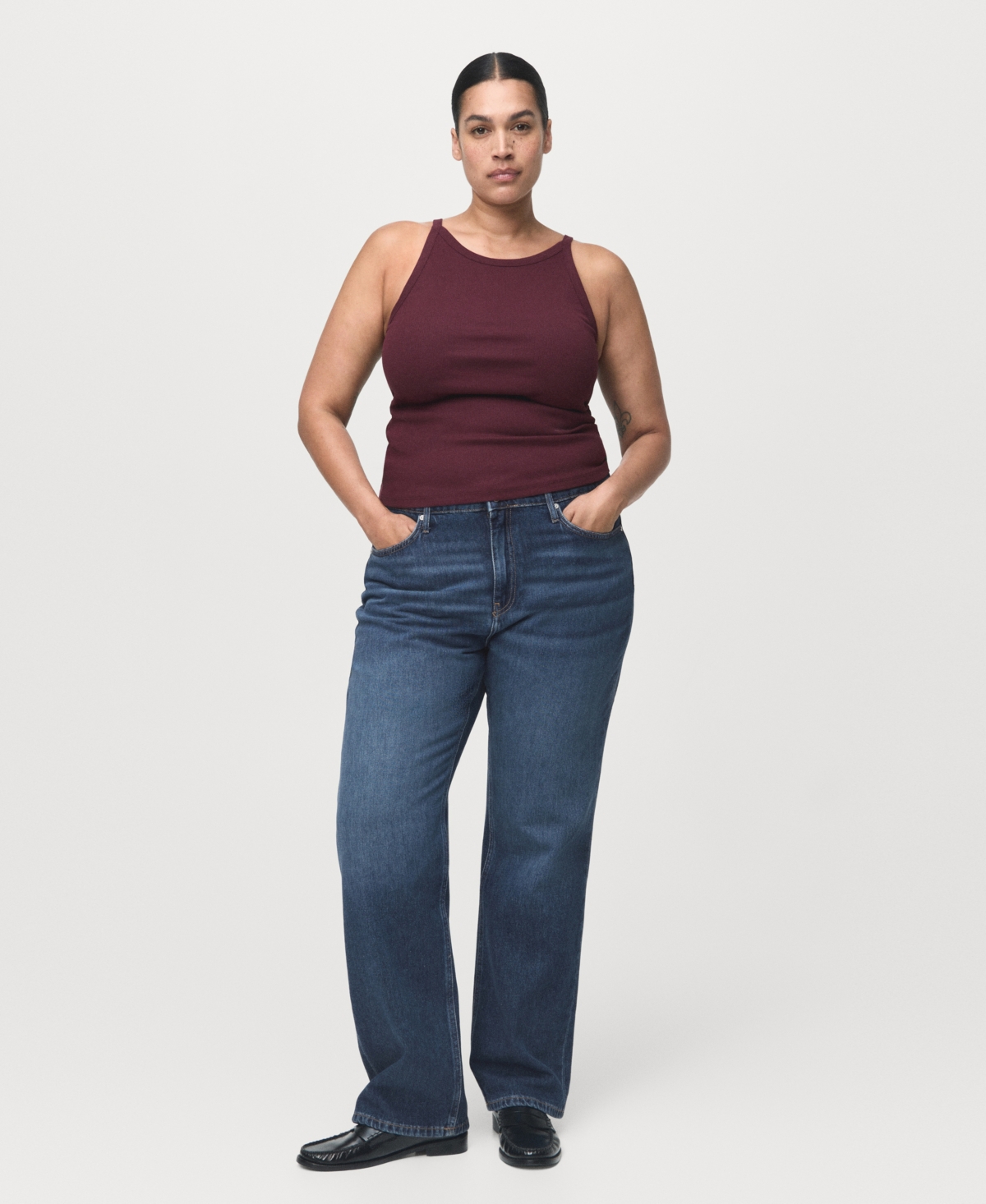Mango Women's Matilda High-Rise Straight Jeans
