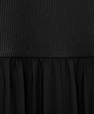 Women's Belt Combined Pleated Dress