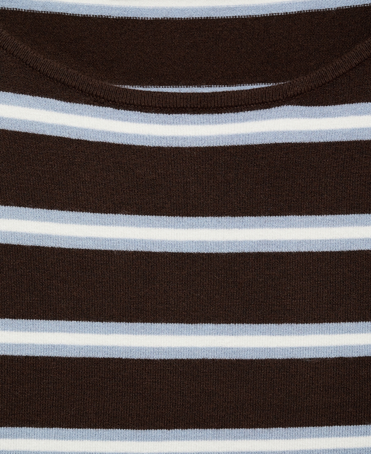 Mango Women's Fine Knit Striped Sweater In Brown
