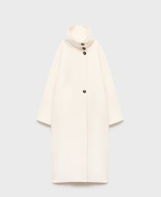 MANGO - Women's Wool Funnel Neck Coat