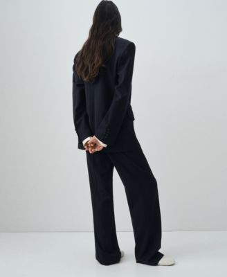 Women's Selection Double-Breasted Pinstripe Blazer