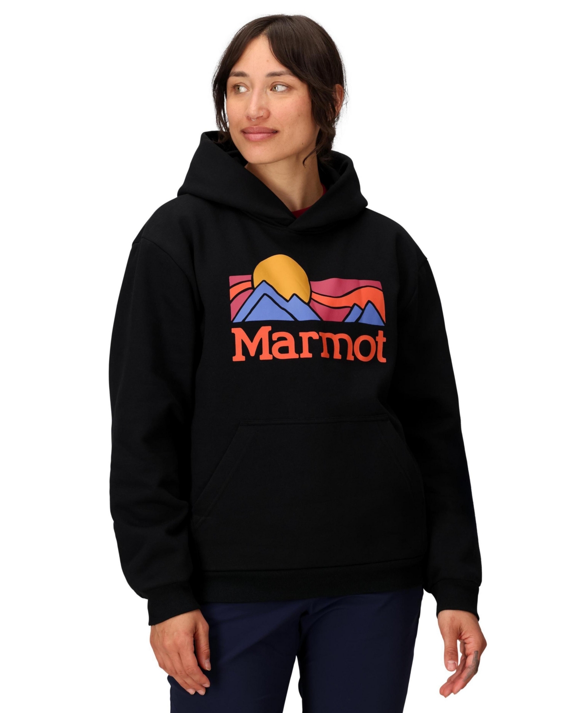 Marmot Women's Coastal Screen Printed Graphic Hoodie In Black