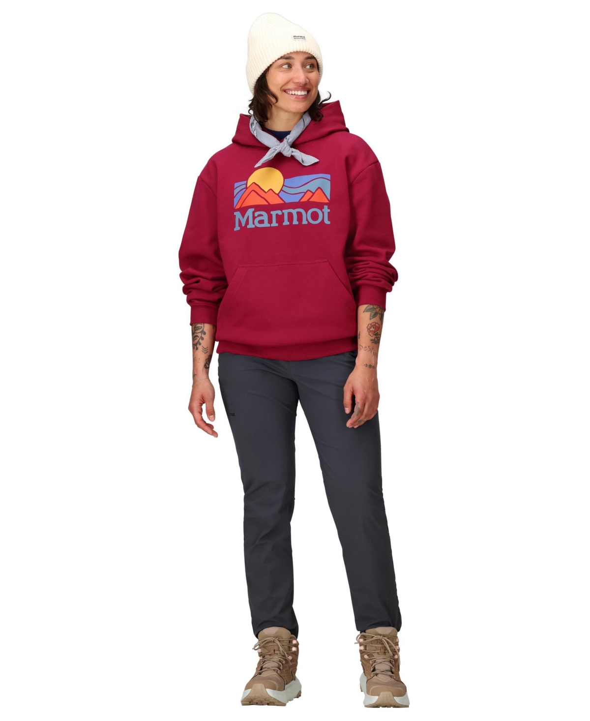 Marmot Women's Coastal Screen Printed Graphic Hoodie In Brown