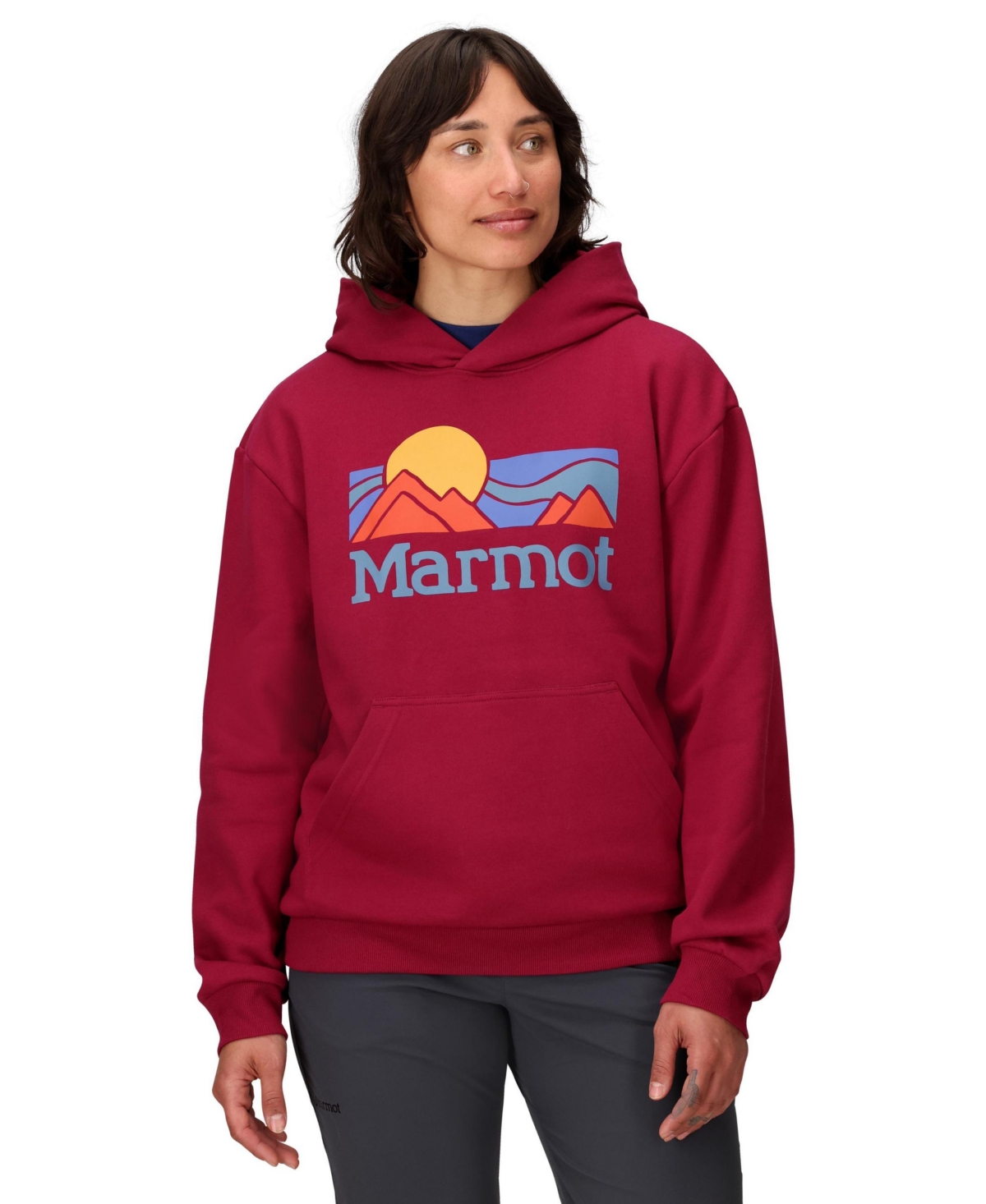 Marmot Women's Coastal Screen Printed Graphic Hoodie In Brown