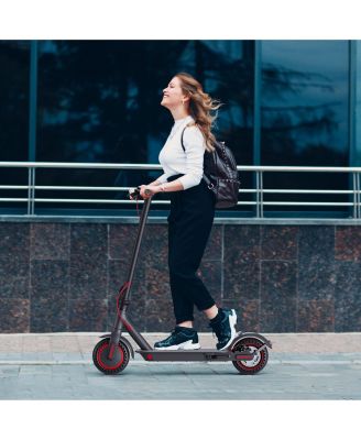 GoZoom Electric Scooter | Lightweight Foldable Commuter E-Scooter | 350W Hub Motor | Solid 8.5” Tires | Up to 18-Mile Range | 15.5 MPH Top Speed