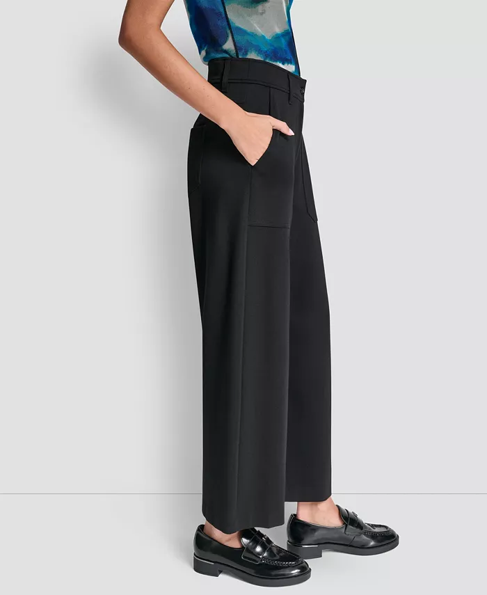 Women's Wide-Leg Cropped Ponte Pants - thumbnail 3
