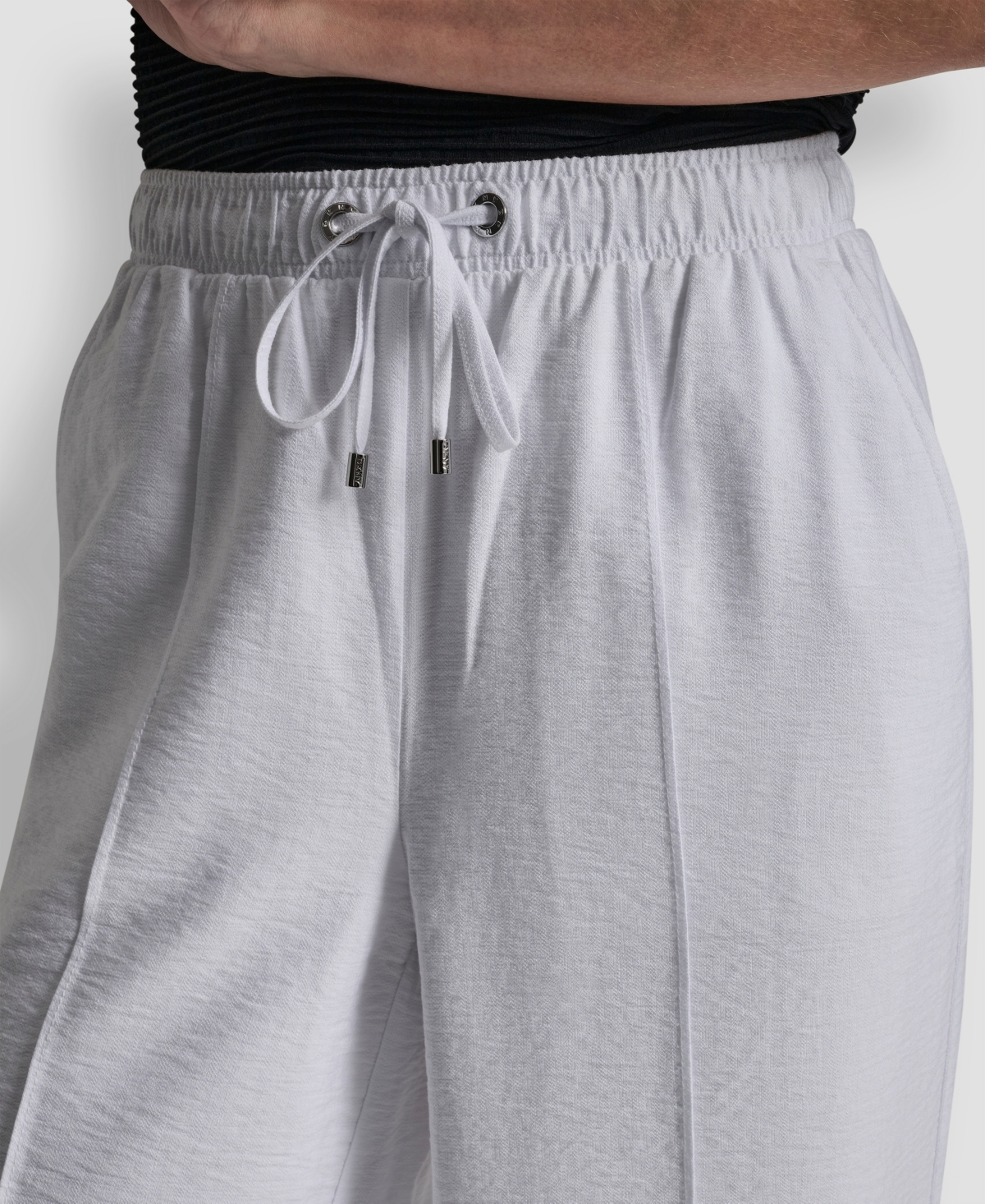 Dkny Women's Seam Crinkle Pull-on Pants In White