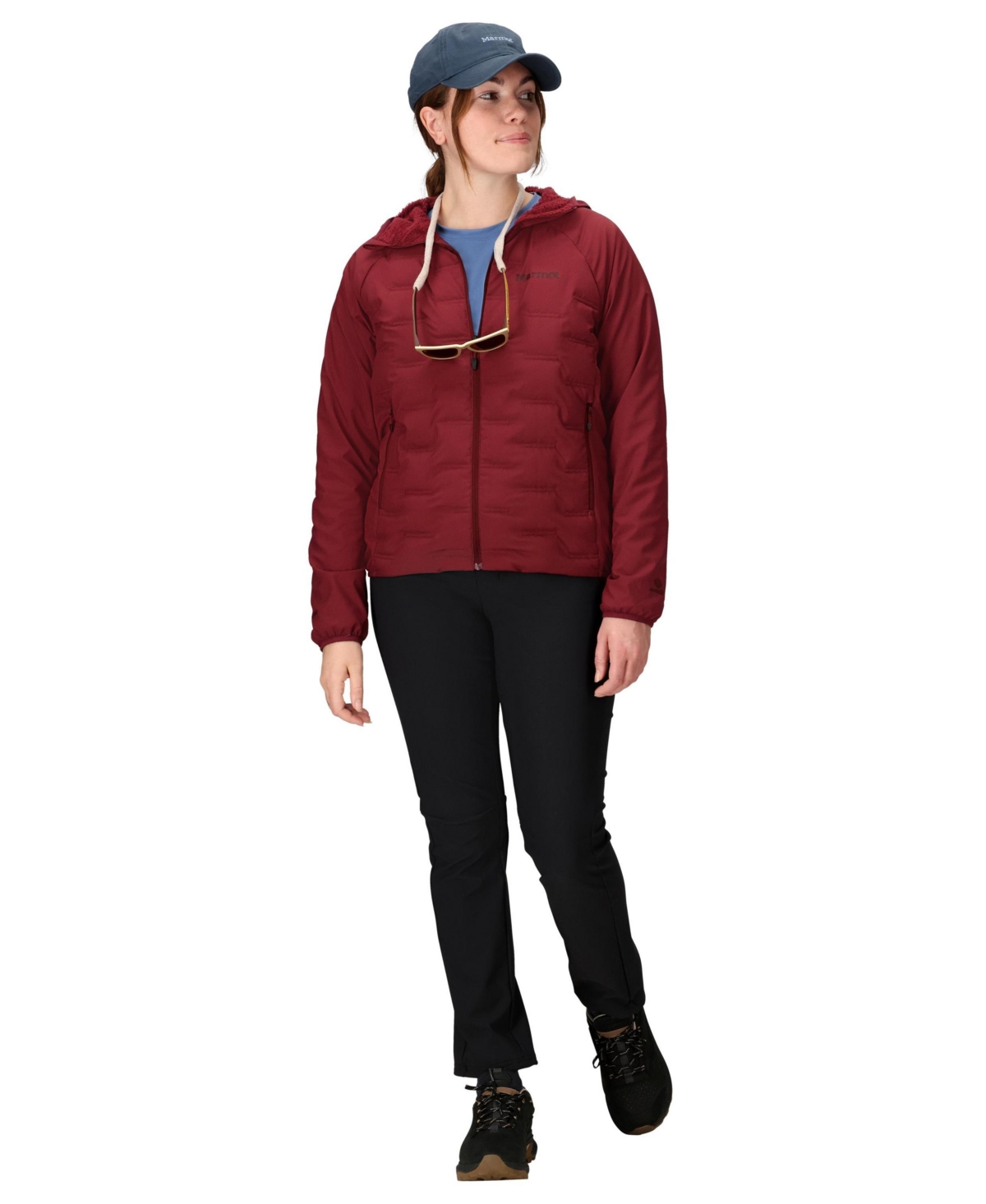 Marmot Women's Active Long Sleeve Hoodie In Burgundy