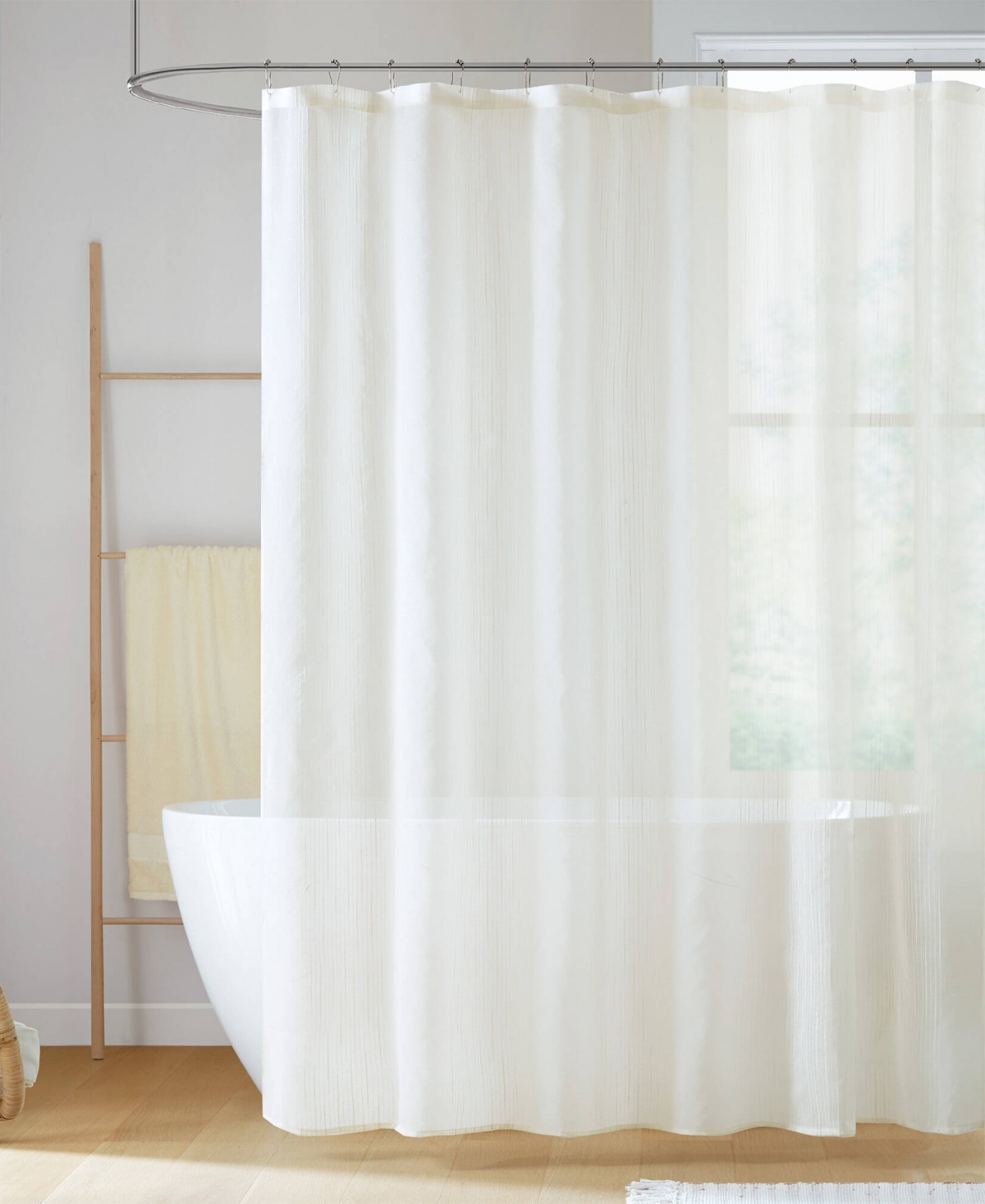 Madison Park Anna Sheer Shower Curtain 72 X 8 4 In White