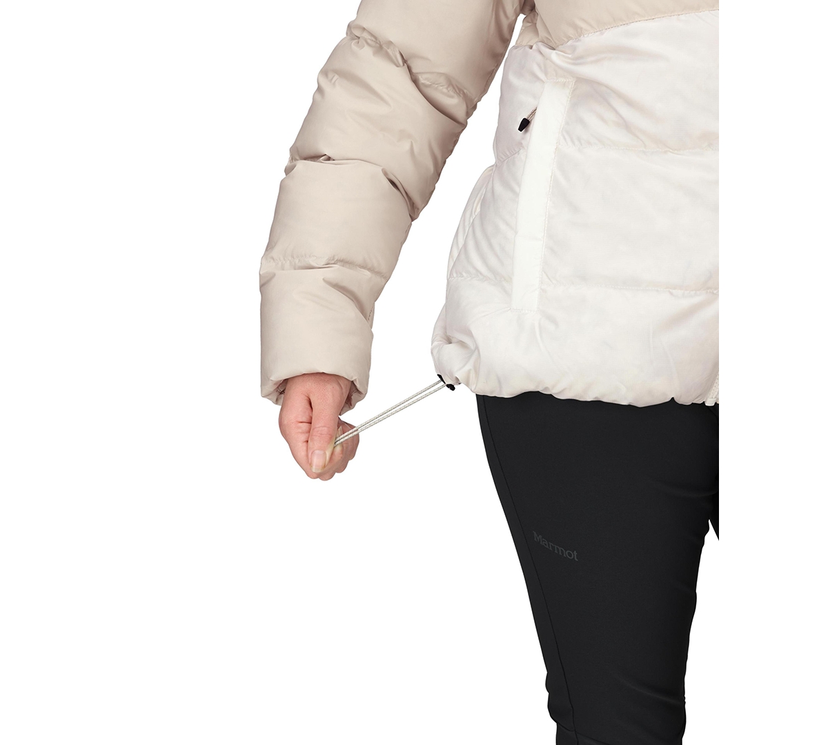 Marmot Women's Guides Big-baffled Puffer Hooded Jacket In White