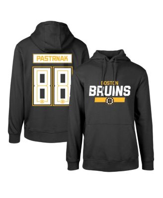LevelWear - Men's David Pastrnak Black Boston Bruins Podium Name Number Pullover Hoodie