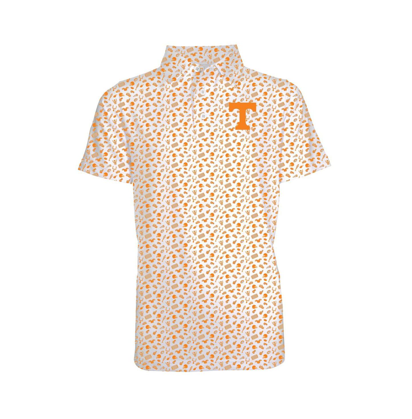 Поло Garb Tennessee Orange Tennessee Volunteers Tom Allover Print Performance Polo для мальчиков-малышей — фото 1