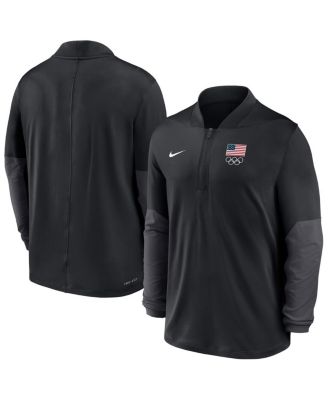 Nike - Men's Black Team USA Dri-FIT Half-Zip Pullover Sweatshirt