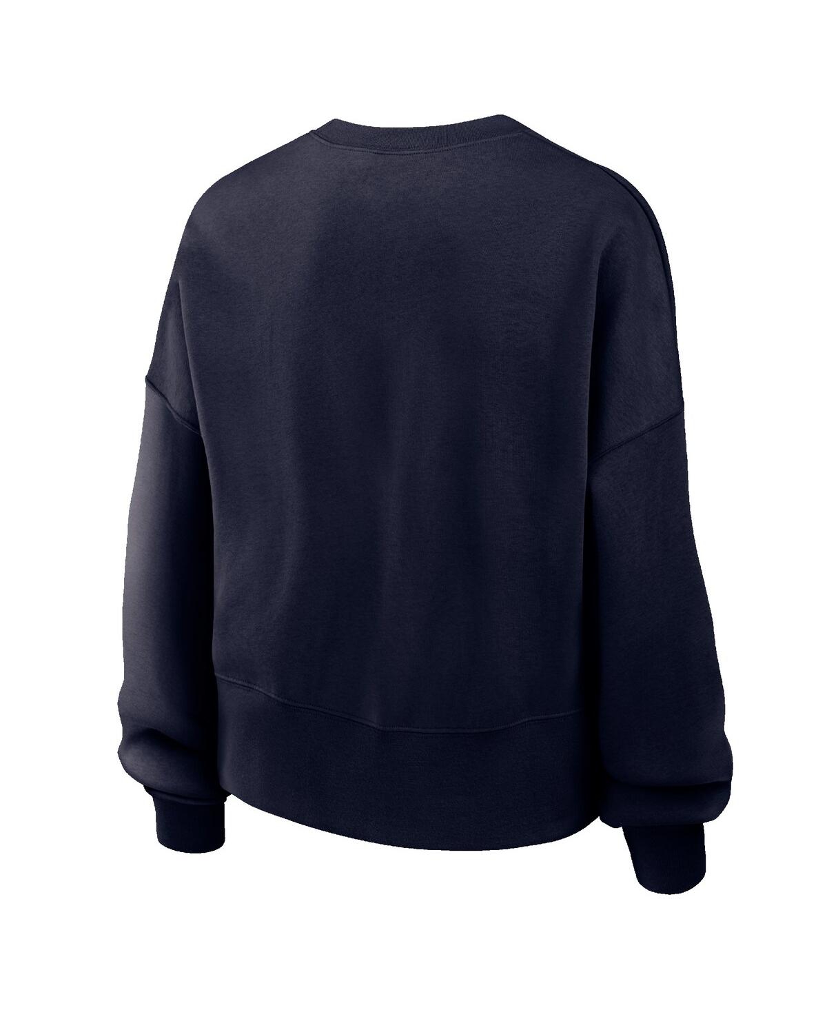 Nike Women's Navy Team Usa Oversized Phoenix Pullover Sweatshirt In Blue