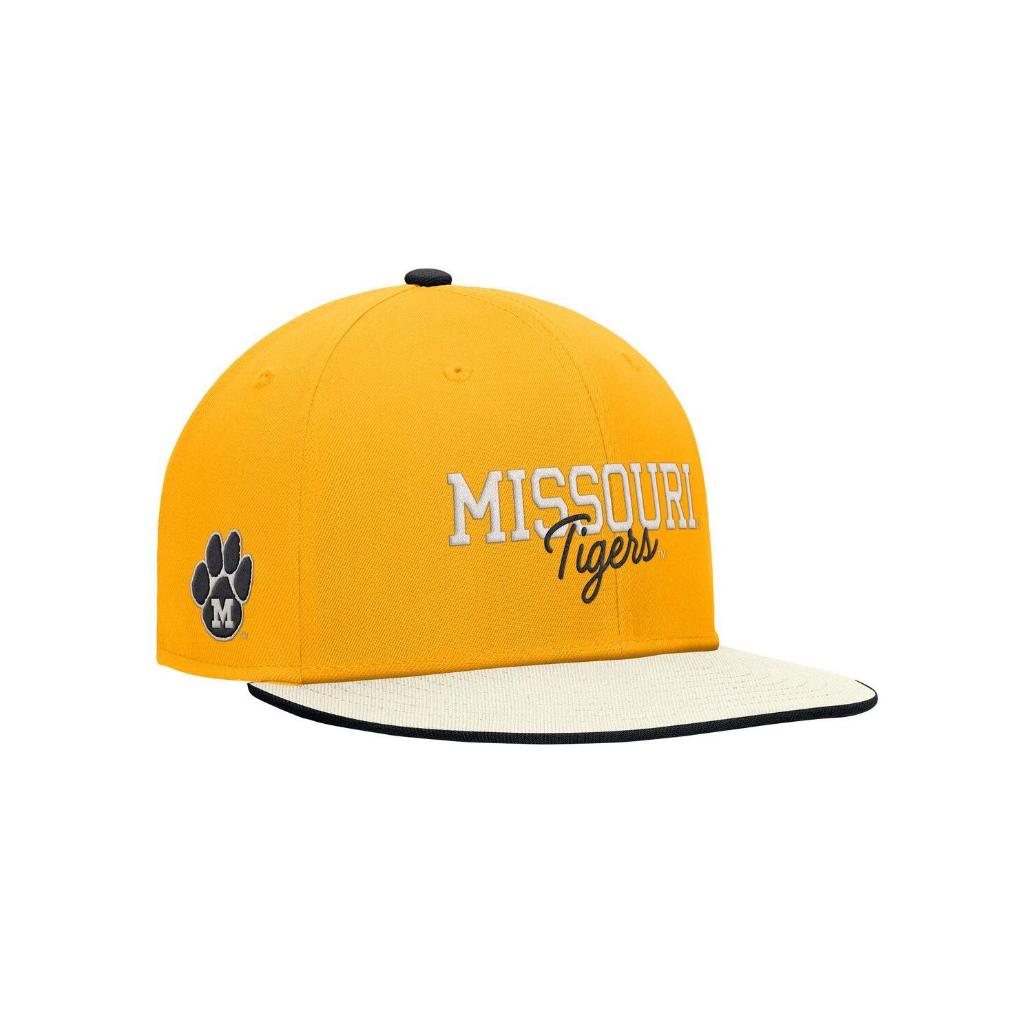 Men's Gold Missouri Tigers Vintage Script Pro Dri-FIT Snapback Hat