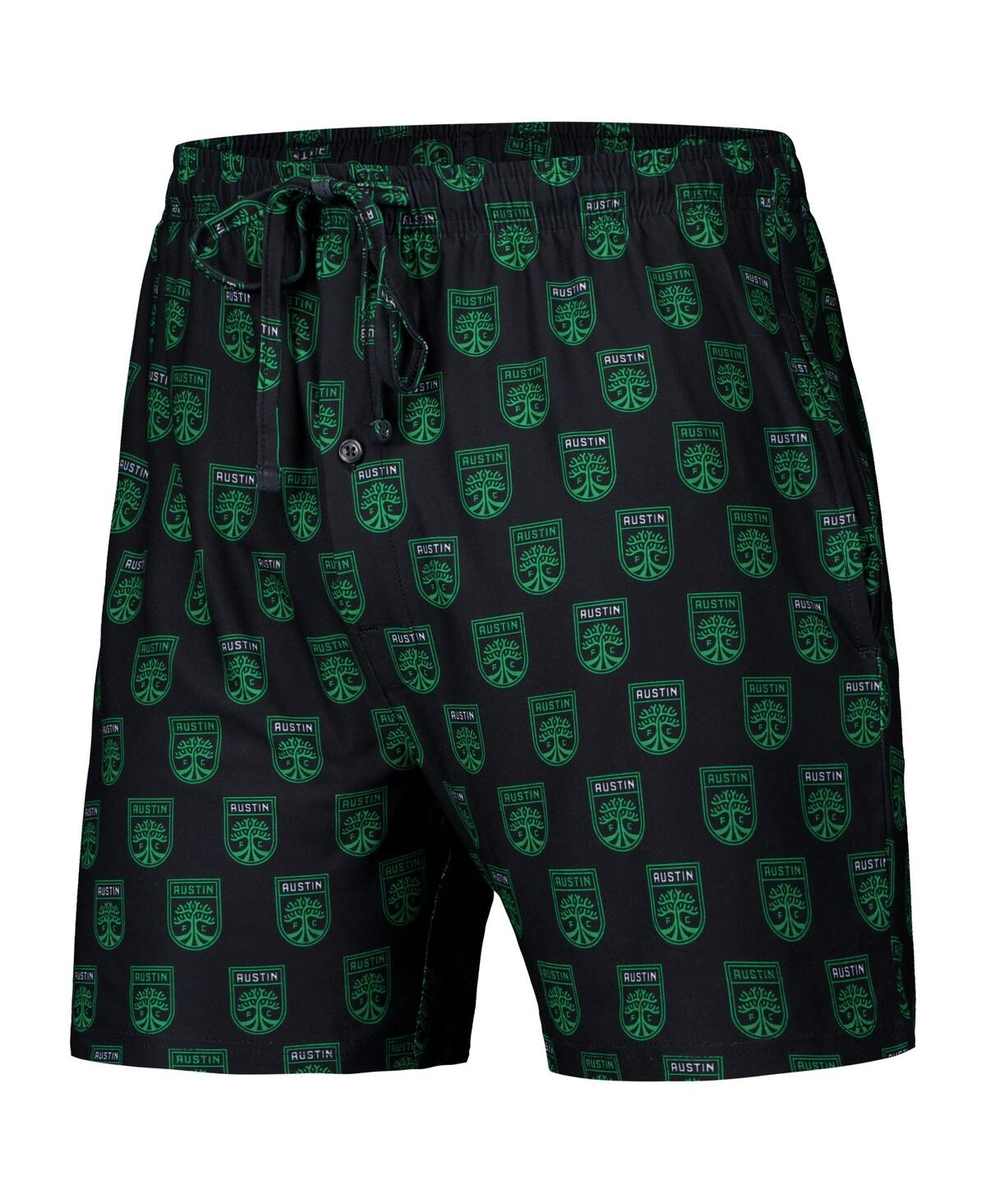 Concepts Sport Men's 2-pack Black/kelly Green Austin Fc Record Shorts Set In Multi