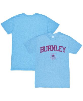 1863FC - Men's Light Blue Burnley Wordmark Mock Twist Tri-Blend T-Shirt