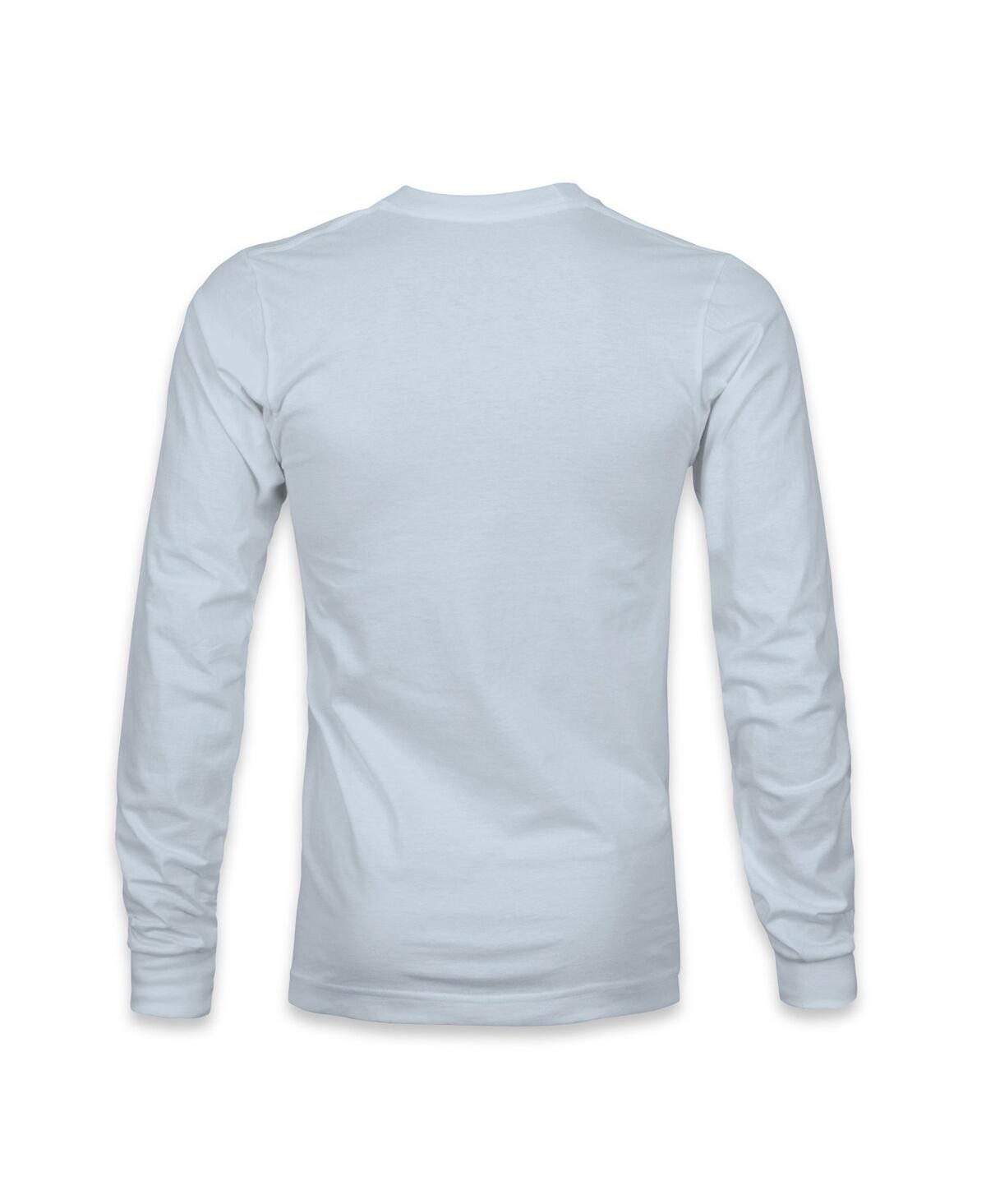 1863fc Men's Light Blue Manchester City Color Badge Long Sleeve T-shirt In White