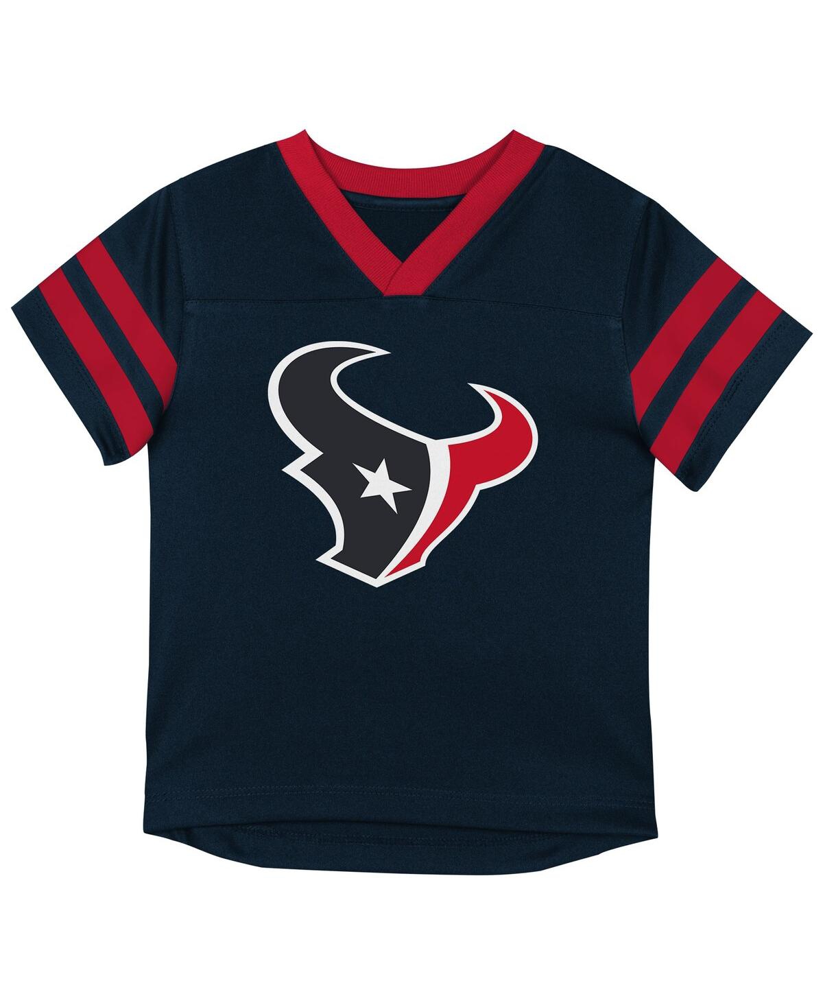Outerstuff Toddler 2-piece Navy/red Houston Texans Red Zone V-neck T-shirt And Pants Set In Red