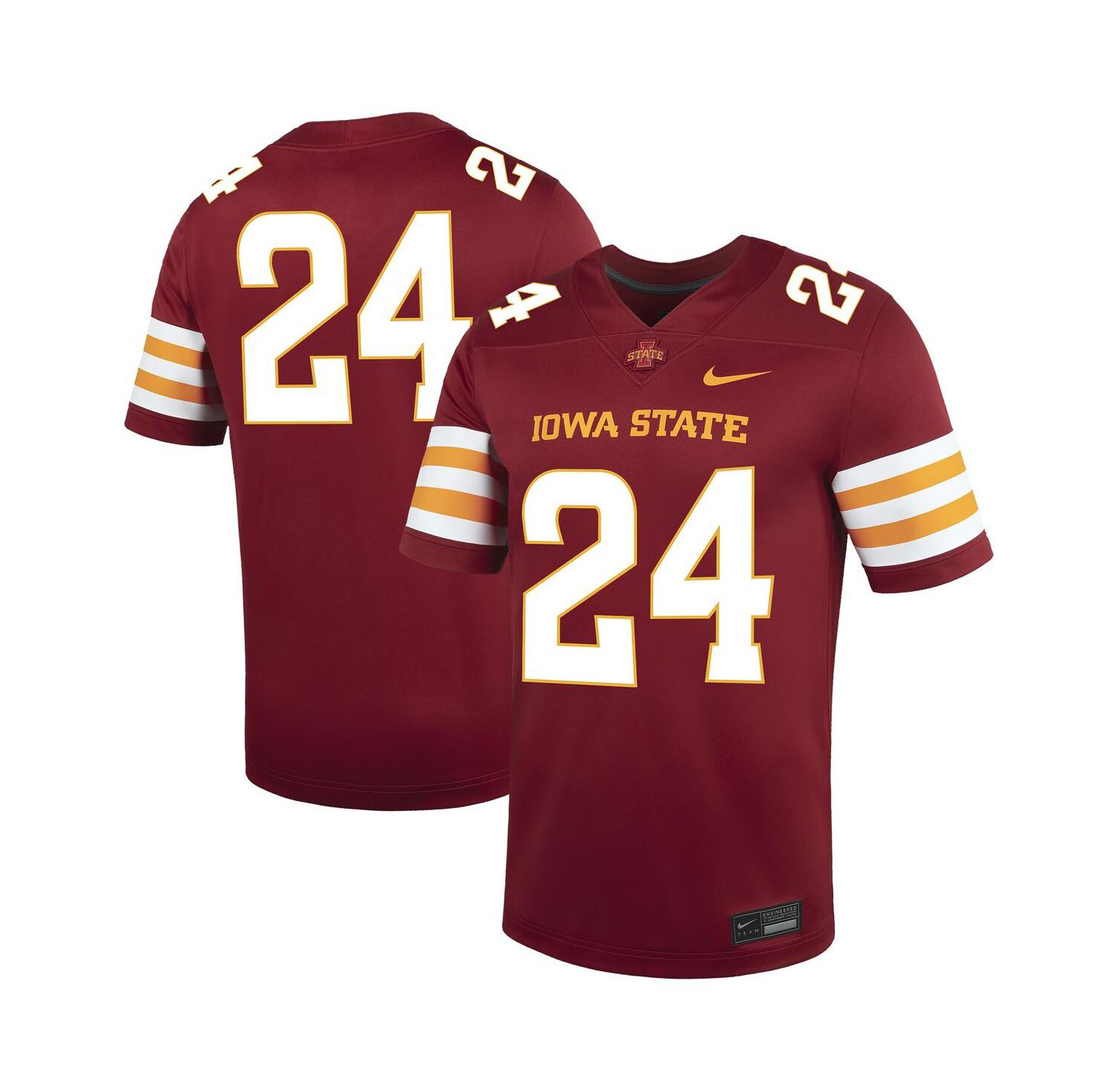Men's 24 Cardinal Iowa State Cyclones Untouchable Replica Game Jersey